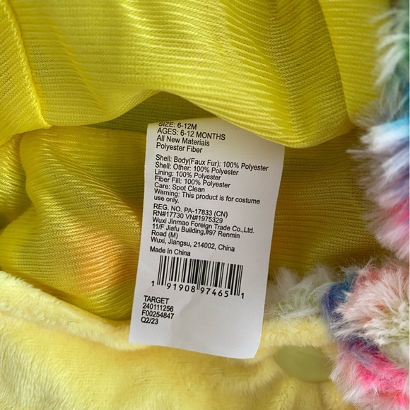 Hyde & Eek Baby Rainbow Ostrich Halloween Costume NWT Size 6-12 Months - Picture 5 of 6